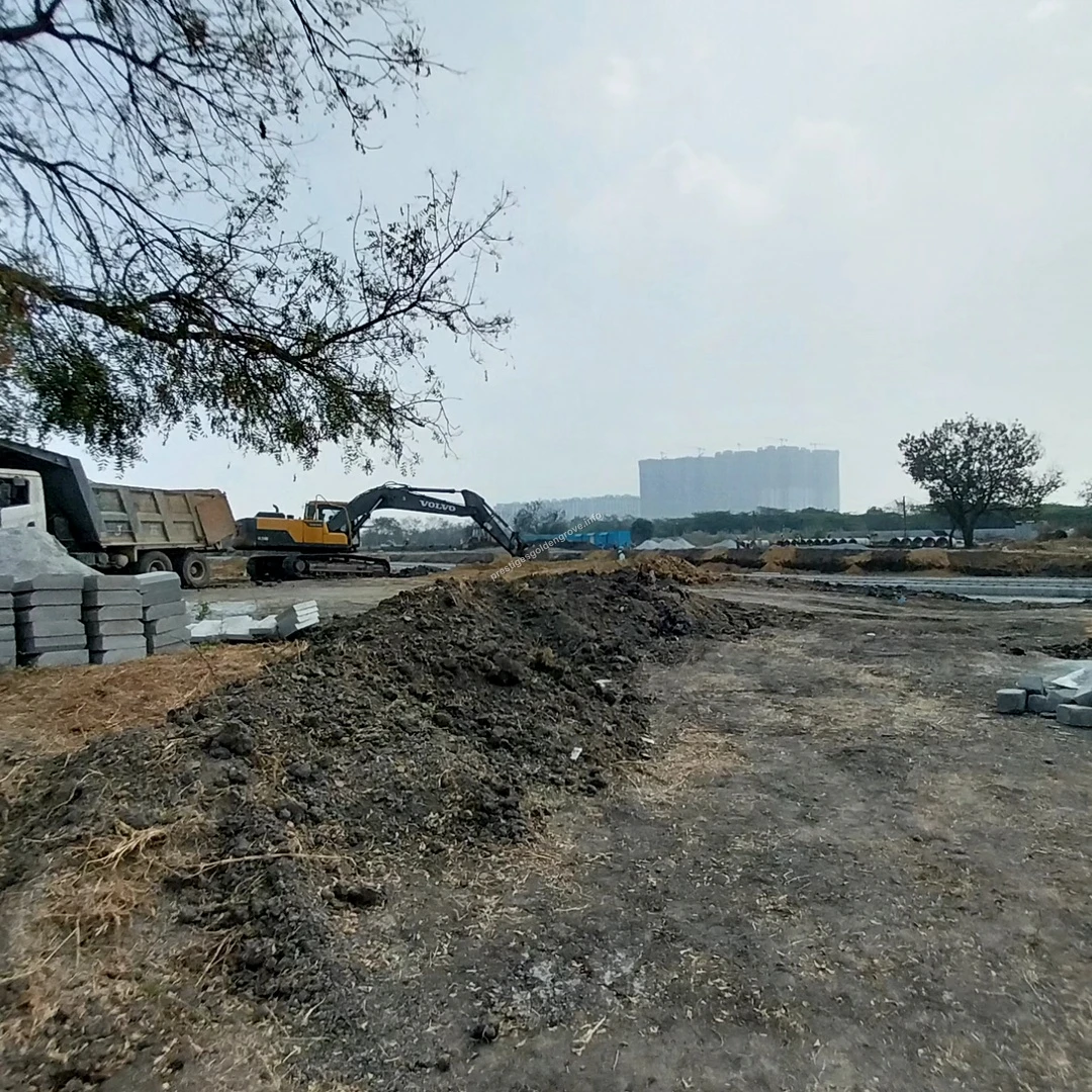 Prestige Golden Grove Velimela Aerial view of the Prestige Golden Grove site at Velimela, West Hyderabad